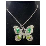 New Rhinestone Butterfly Necklace