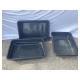 3 Plastic Tubs 27x19