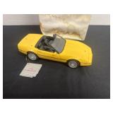 yellow 1:24 scale Franklin Mint 1986 Chevrolet
