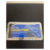 Diamond plate license frame