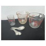 Anchor and fire king glass measuring cups