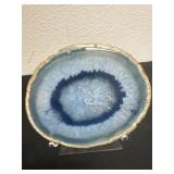 6ï¿½ polished Blue Agate Slice