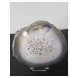 7.5ï¿½ polished amethyst agate geode slab