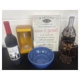 Group of wine decor and beer glass