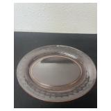 12ï¿½ pink depression glass plate