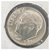1964 Roosevelt silver dime 90% silver