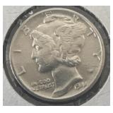 1944 United States Mercury dime