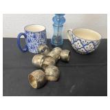 Napkin rings, coffee cups and pepper shakers
