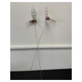 2 Hummingbird Wire Ball Yard Decor 32in