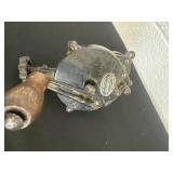 vintage Champion hand-crank bench grinder