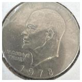 1978 Eisenhower dollar coin,