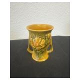 4ï¿½ Roseville Pottery Yellow Peony Vase, has small