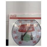 16ï¿½ Coca Cola round metal thermometer