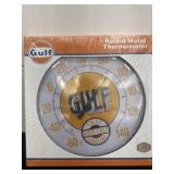 16ï¿½ new gold round metal thermometer