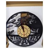 12 in record cutout Star Trek clock