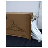 New box of 20 wooden white hangers