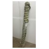 Roll of Fabric Green Checkered unsure of size