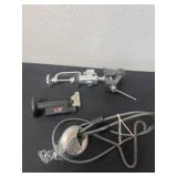 Cable with clamp and lighter