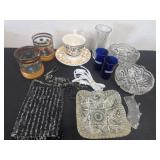 Group of vintage collector glass ware, tea cup