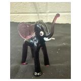 Glass Elephant 4in