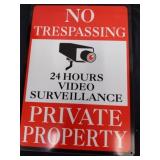 10x 13.5 in no trespassing/private property