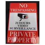 10x13-in no trespassing/private property plastic