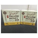 2 new tallow honey balm