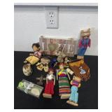 Group of misc figurines and dolls love sign and