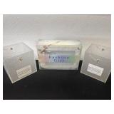 2 plastic boxes and make up case