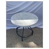 Marble top Metal round table 24in