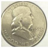 19654 d Franklin Half Dollar