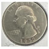 1955 Washington  quarter.