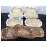 Group of wood base candles