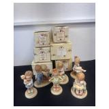 6 memories of yesterday figurines with boxes