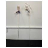 2 Hummingbird and Butterfly Wire Ball Yard Decor