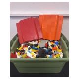 Group of Legos in tote 17ï¿½x9ï¿½