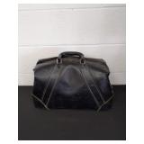 Vintage black leather Dr satchel bag 18 x 11.5 x