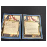 Antique poems to mom and dad in frames