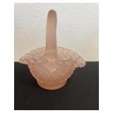 Vintage hand made glass basket 7ï¿½