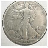 1943 Walking Liberty Half Dollar, composed of 90%