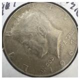 1967  U.S. Kennedy half dollar coin. 40% silver