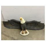 Eagle Sculpture Decor 22in, looks to be repaired
