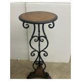 Taller Wood and Metal Decorative Plant Stand 37in