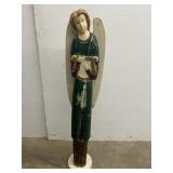 Vintage Wood Angel Statue 3ft tall