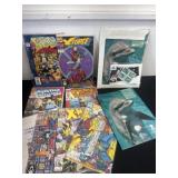 Comic books with stamp books