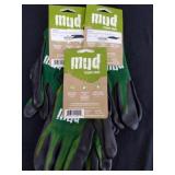 Three new pairs of mud tough garden glove size