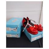 Three new pairs of size 43 red dress shoes