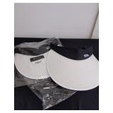 Two new women's adjustable large brim golf visors