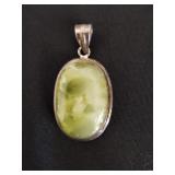 Vintage sterling silver with Prehnite