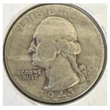 1943 Silver quarter